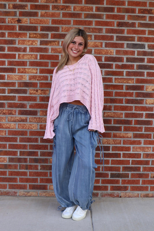 Unbothered Pullover in Pink