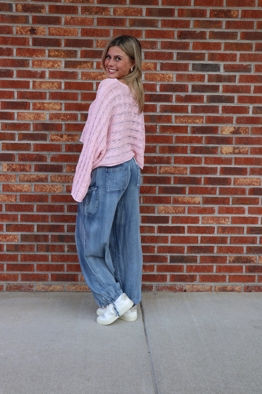 Unbothered Pullover in Pink