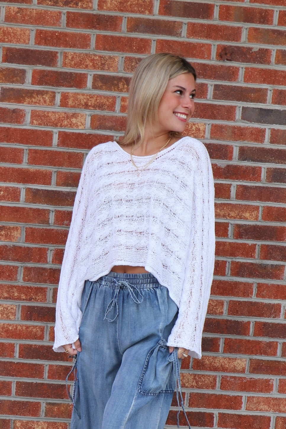 Unbothered Pullover in Ivory