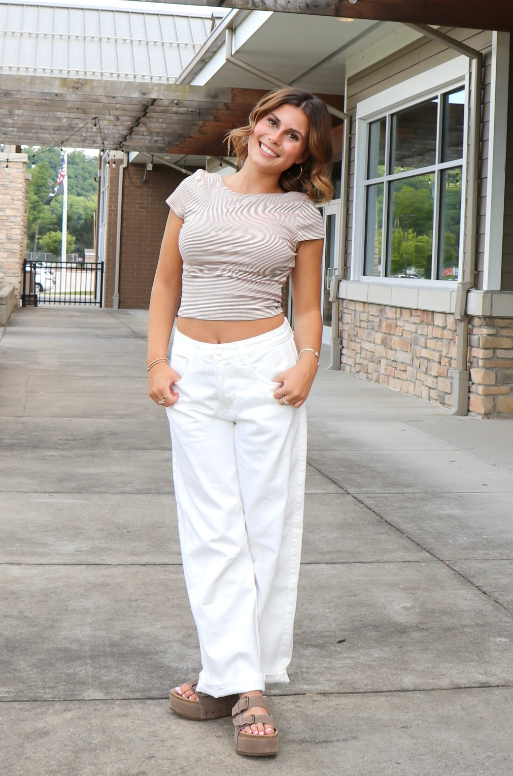 Brown Sugar Stripe Top