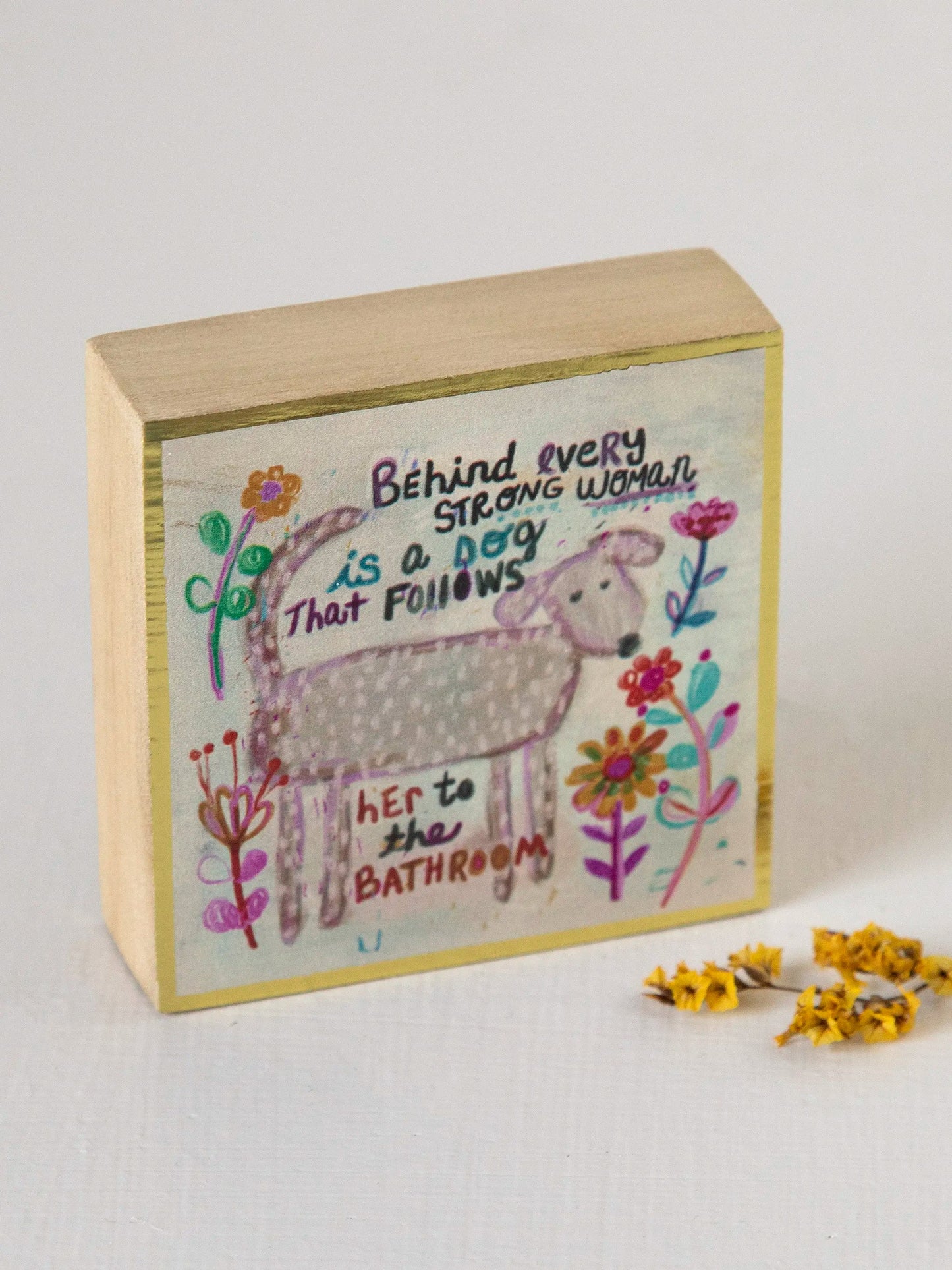 Natural Life Tiny Block Keepsake - Behind Every Strong Woman