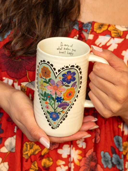 Natural Life Latte Mug - Heart Happy