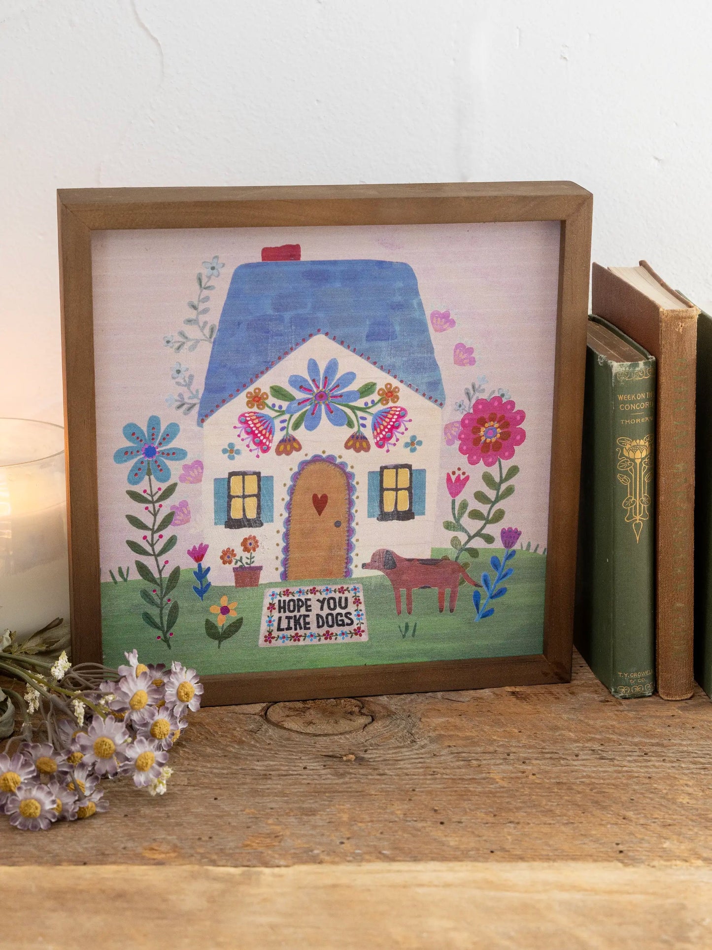 Natural Life 
Bungalow Box Sign - Hope You Like Dogs