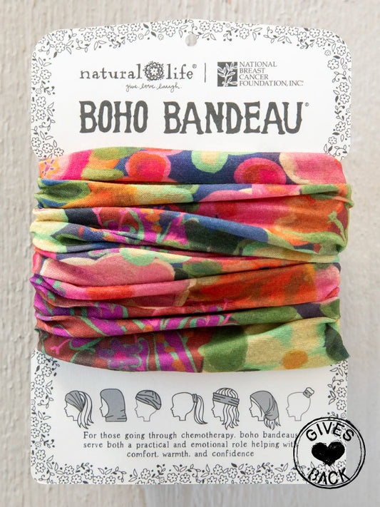 Natural Life Full Boho Bandeau® Headband - Pink Painted Garden