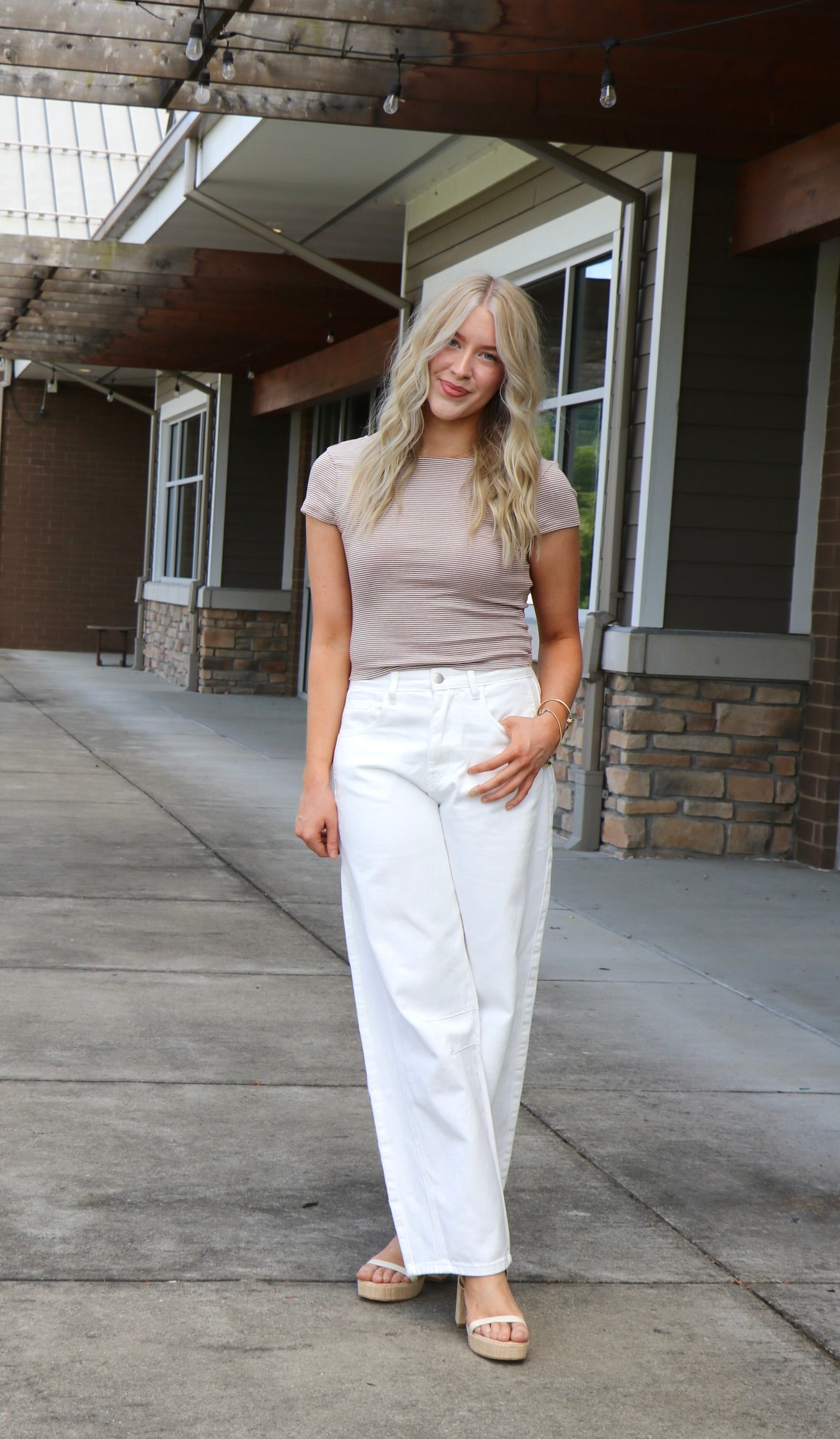 Brown Sugar Stripe Top