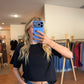 The Everyday Boxy Crop Tee in Black