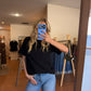 The Everyday Boxy Crop Tee in Black