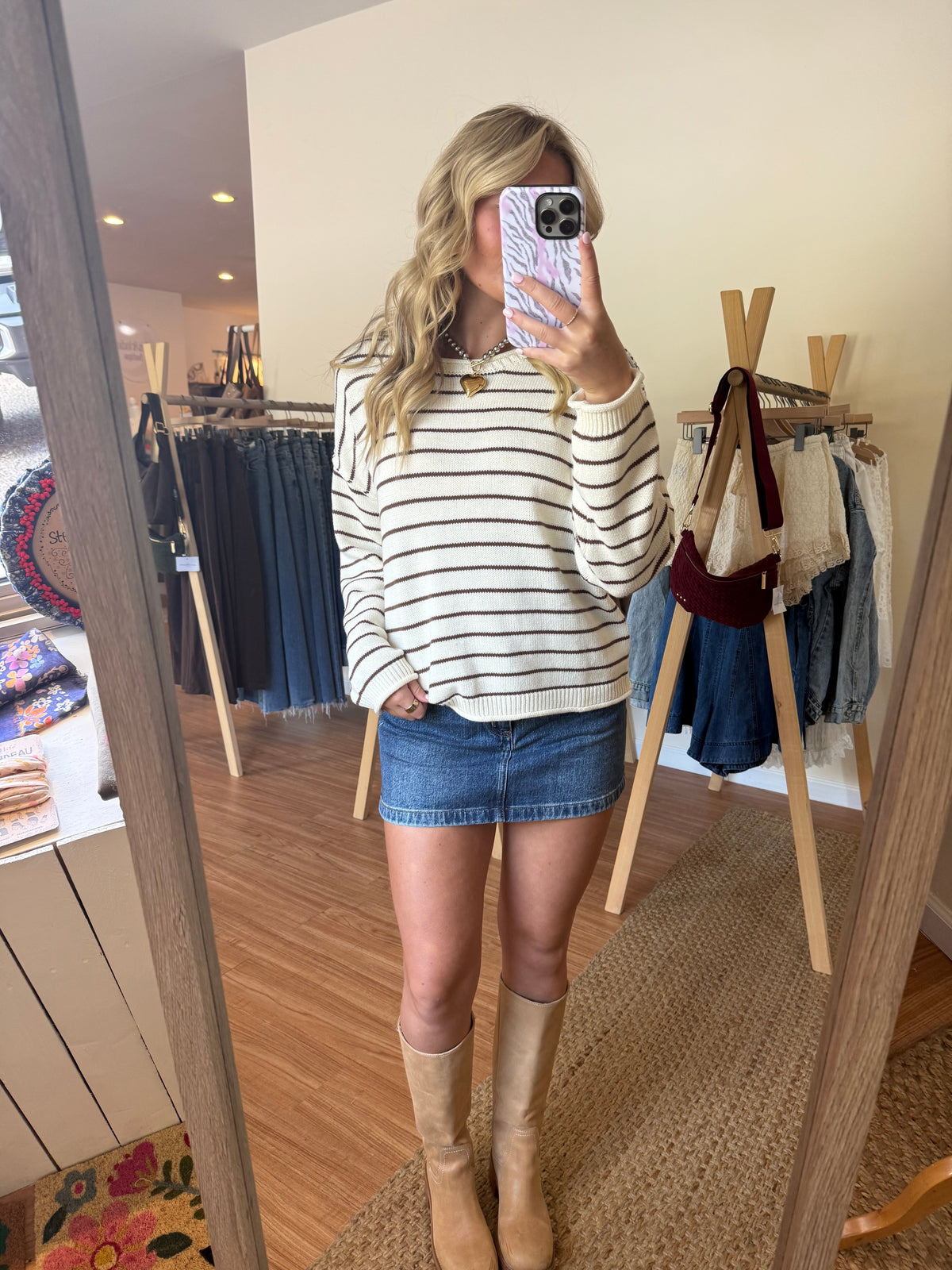 Out and About Striped Sweater