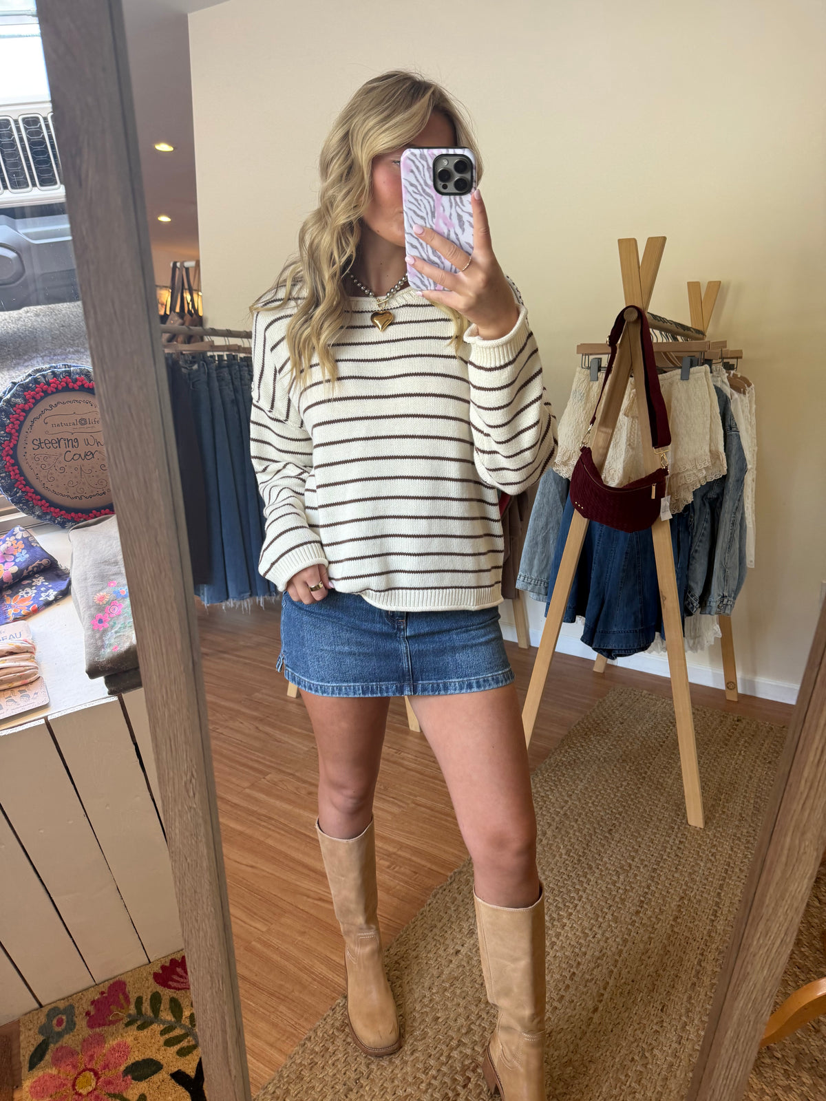 Out and About Striped Sweater