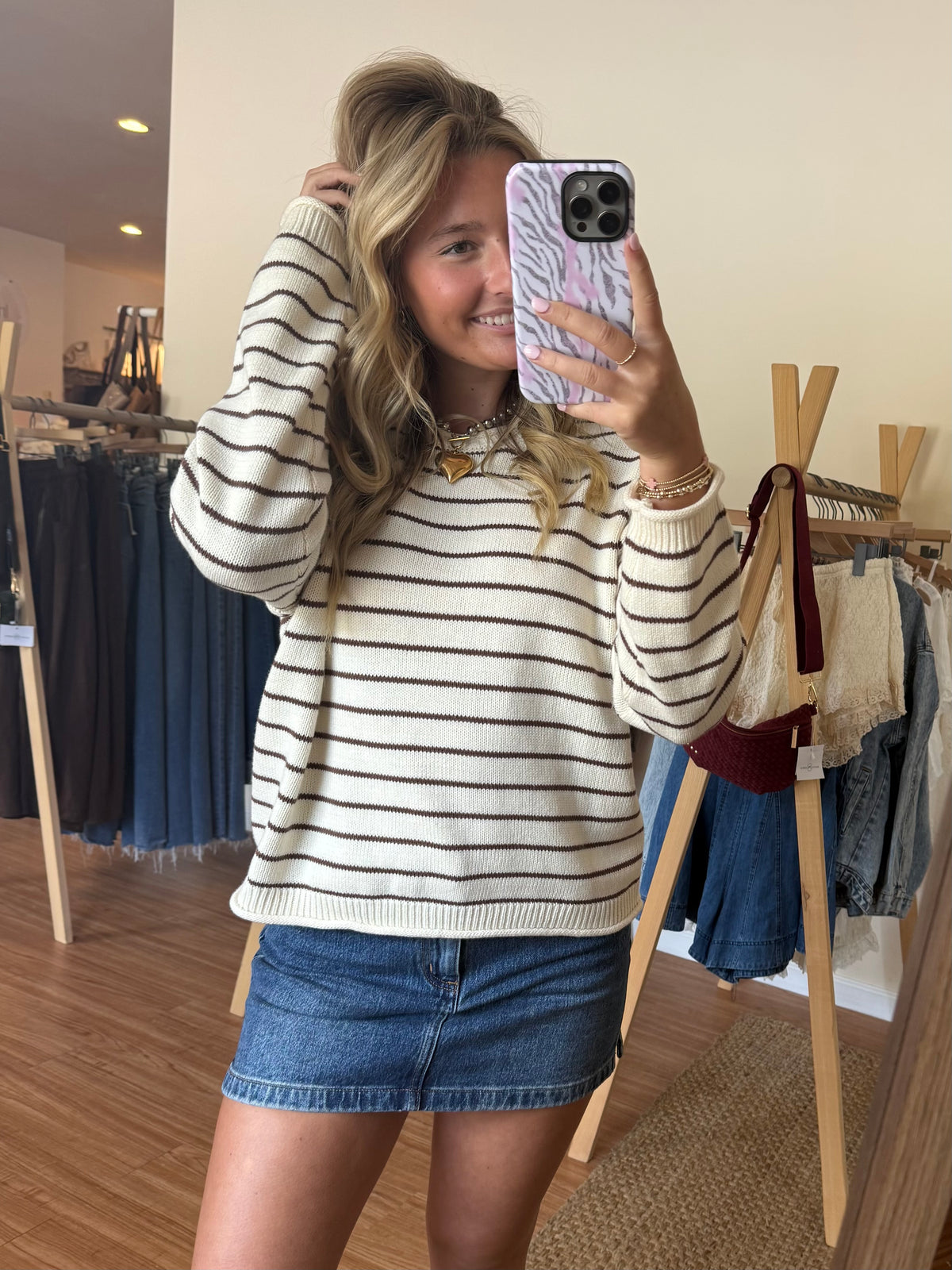 Out and About Striped Sweater