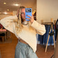 Ecru On the Edge Knit Top