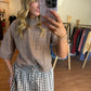 Mocha Memories Cropped Ribbed Knit Sweater
