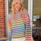 Rainbow Striped Sweater ￼