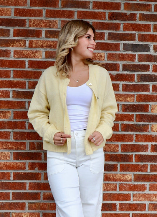Daydream Cardigan in Light Yellow