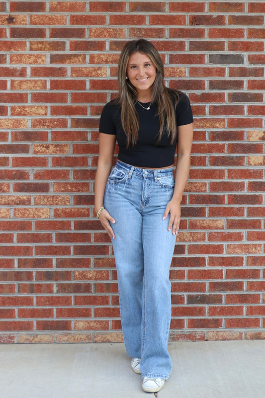 Black Soft Knit Tee