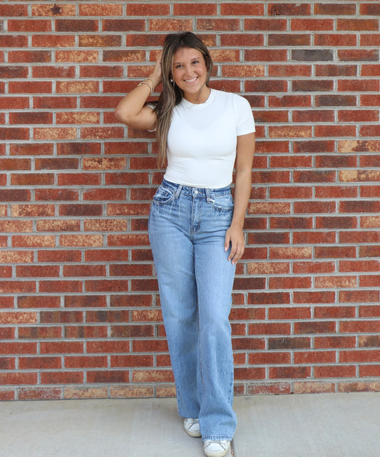 White Soft Knit Tee