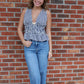 Anchored Top in Navy