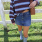 On Our Way Denim Skirt