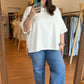 Scuba Plus Size Top in Ivory