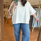 Scuba Plus Size Top in Ivory