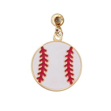 Initial Bar Baseball Charm