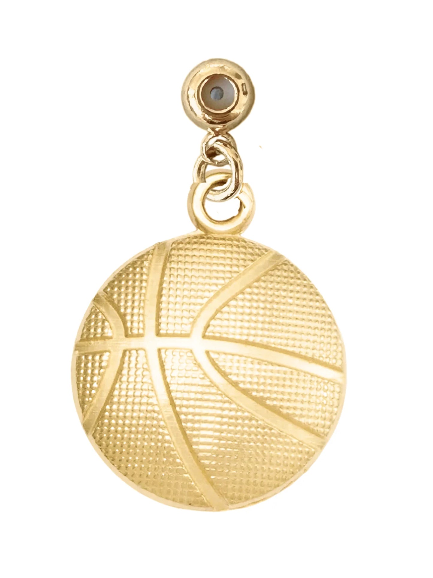 Initial Bar Basketball Charm