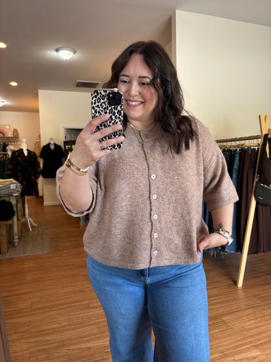 Mocha Moments Half Sleeve Cardigan