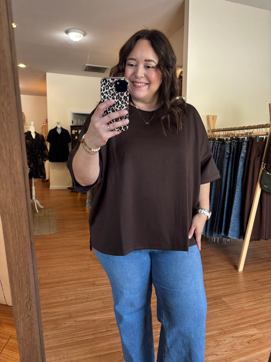 Espresso Scuba Top