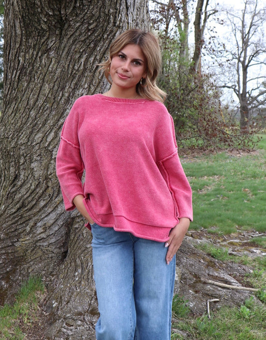 All Star Sweater in Dk Red