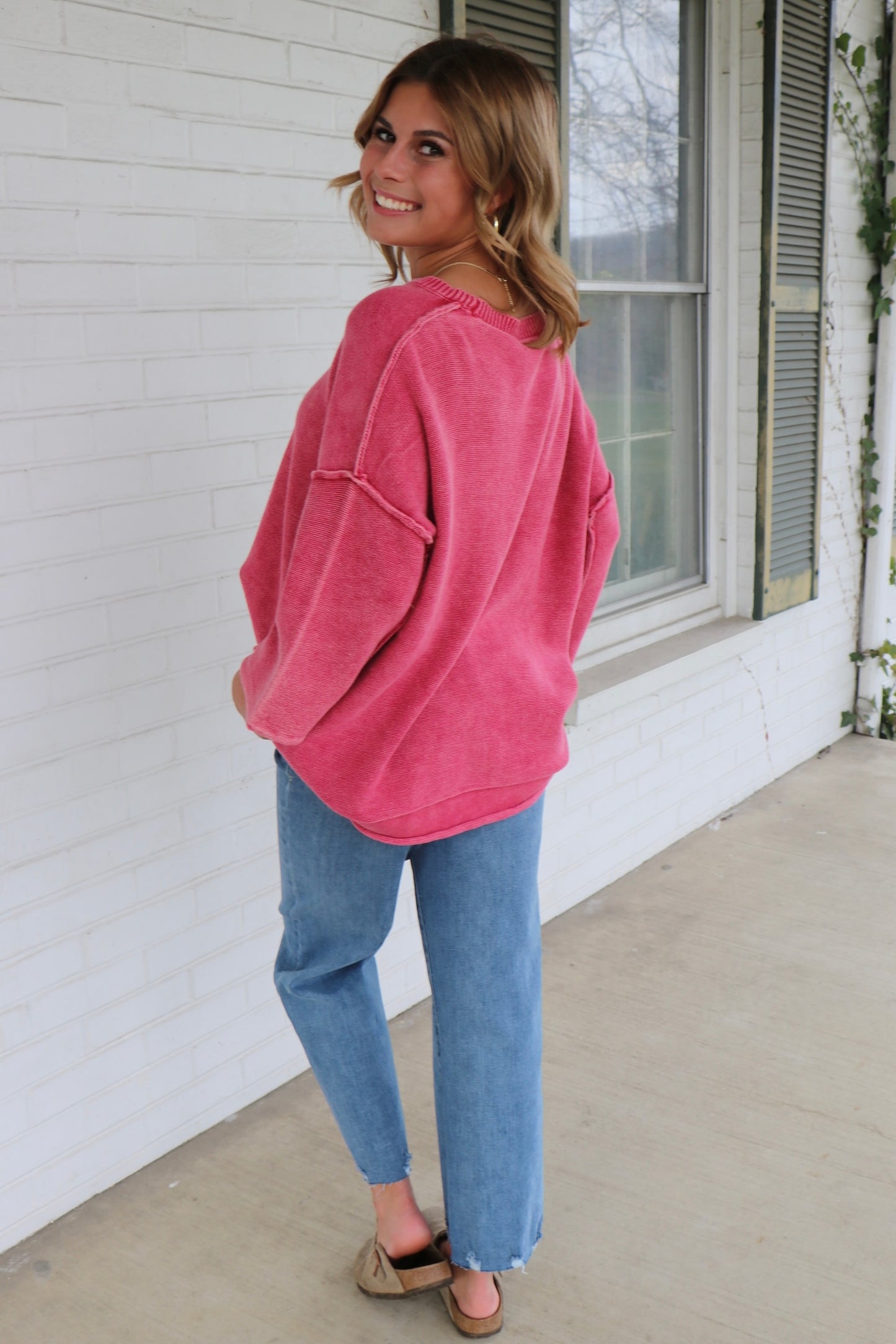 All Star Sweater in Dk Red