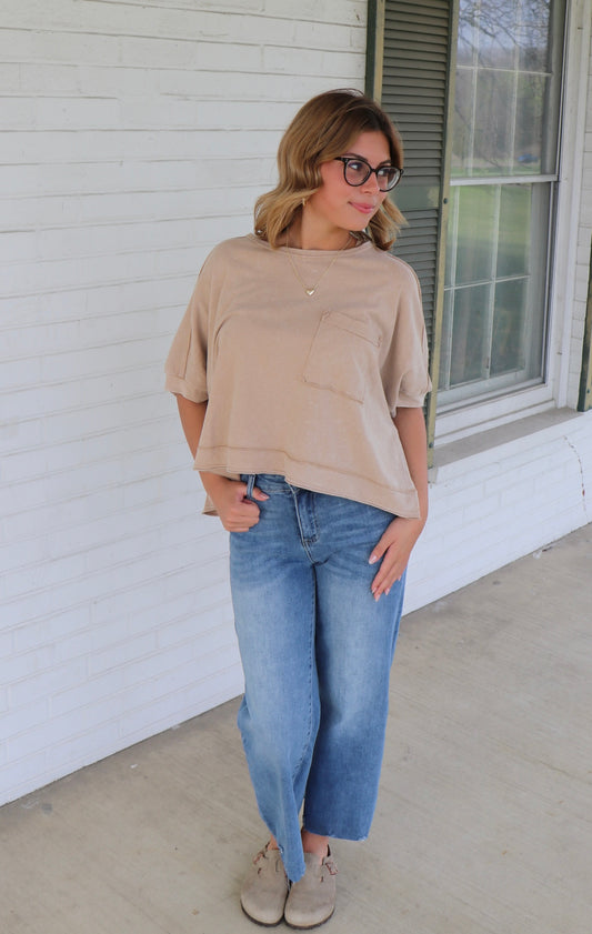 Go Your Own Way Top - Taupe