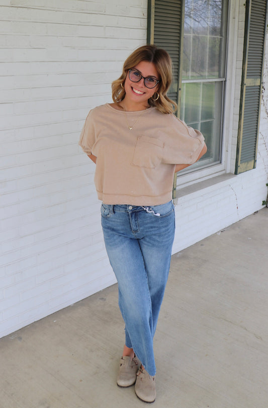 Go Your Own Way Top - Taupe