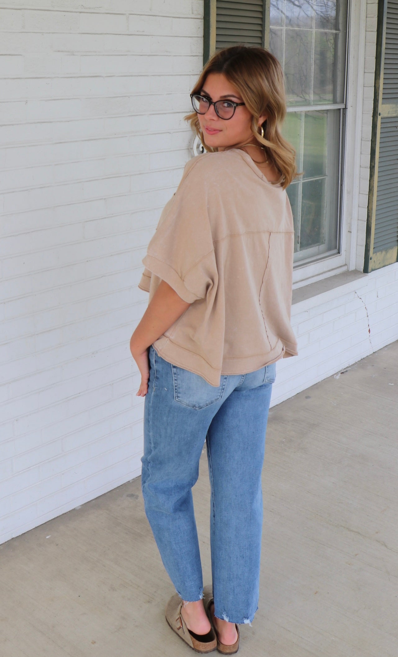 Go Your Own Way Top - Taupe