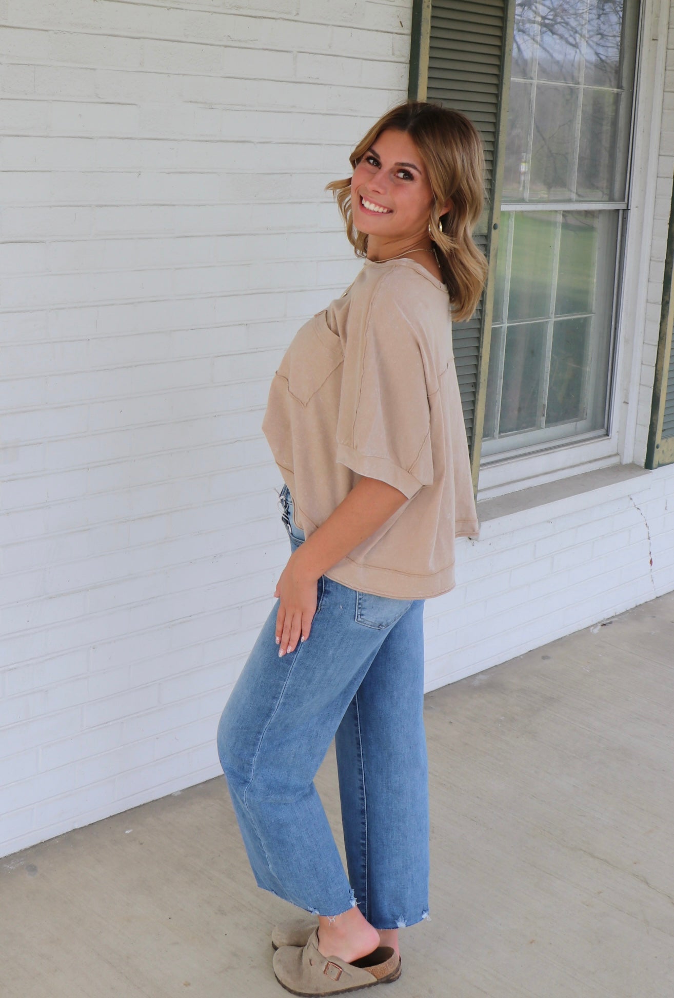 Go Your Own Way Top - Taupe