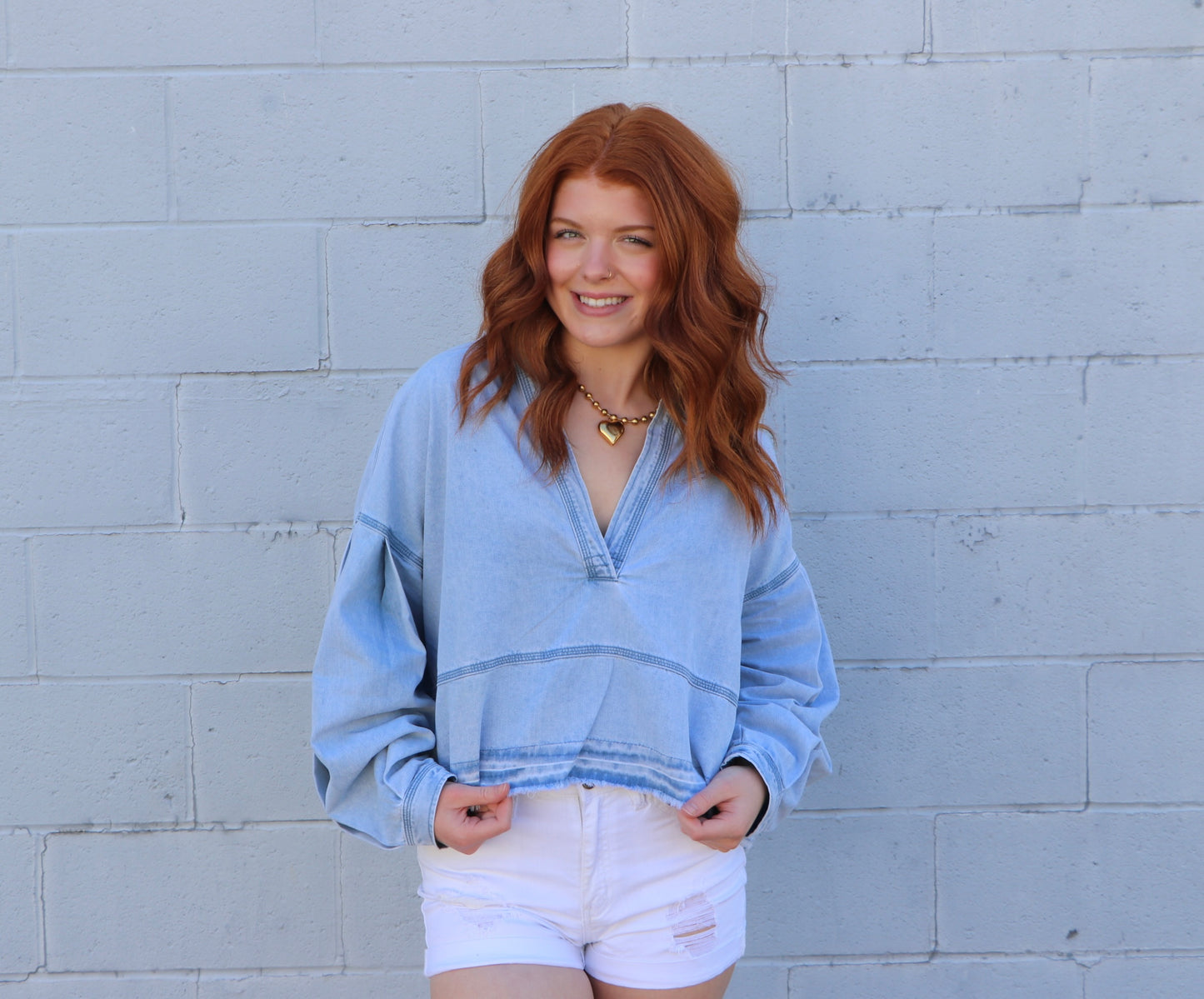 Faded Blues Top