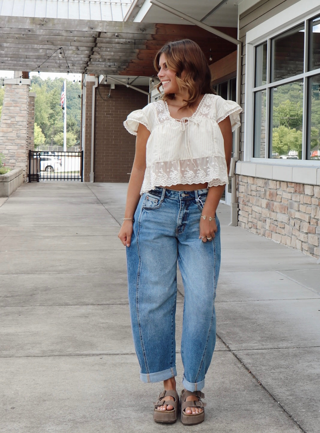 Open Road Barrel Leg Jeans