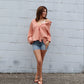 Sandbar Button Down Top in Blush
