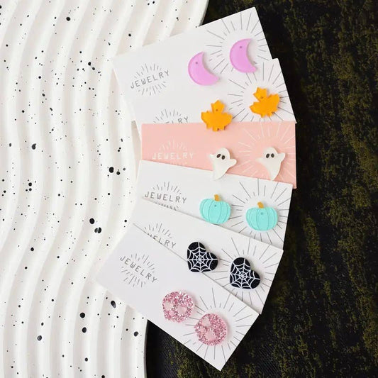 Halloween Fun Stud Earrings: Pumpkin