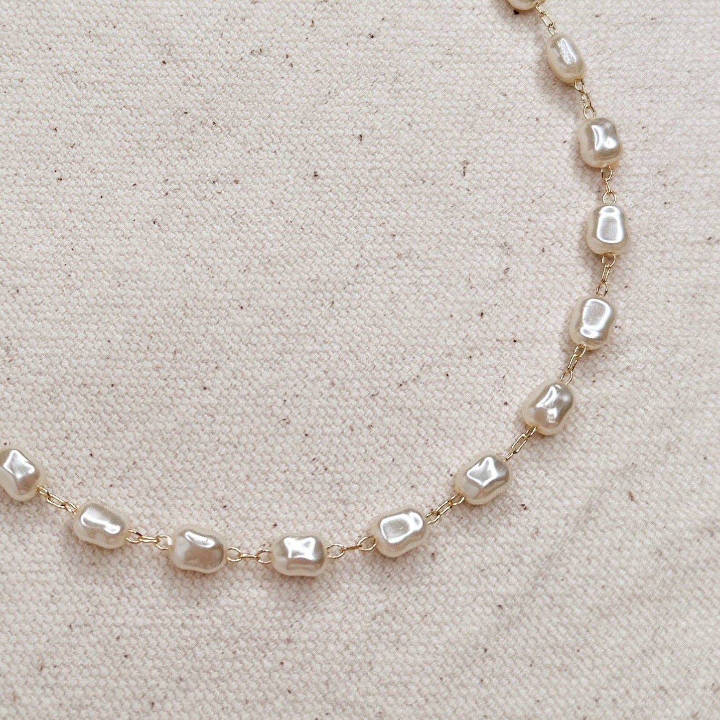 Baroque Pearl Necklace: 18 inches