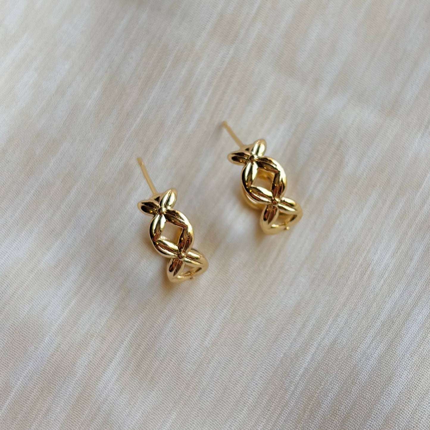 Criss-cross Hoop Earrings