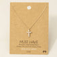 CZ Cross Pendant Necklace