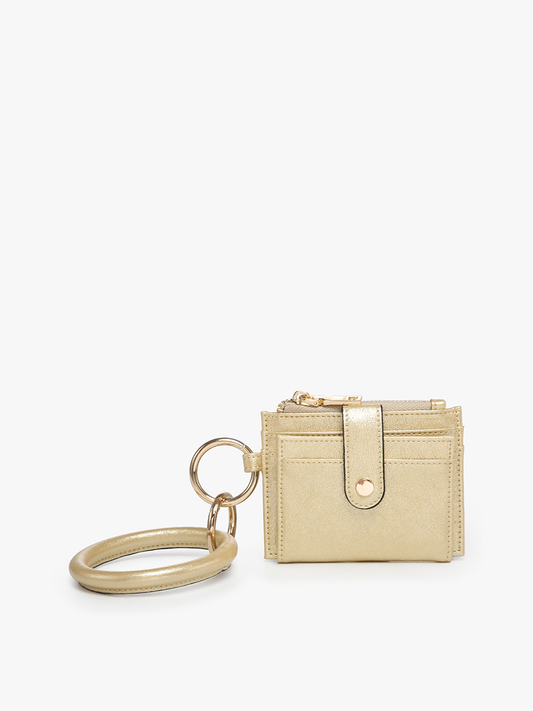 Sammie Mini Snap Wallet w/ Ring: Lt. Gold