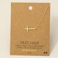 Cross Jewel Pendant Necklace: G