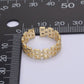 Gold Filled Panther Link Ring Open Adjustable Jewelry for Stackable Minimalist Jewelry U-259