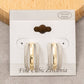 Gold Dipped Two Tone Layer Rope Pattern Drop Earrings