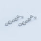 24K Gold Filled 20mm Geometric CZ Bezel Drop Stud Earrings in Gold & Silver | AB678 AB679: Gold