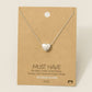 Brushed Gold Dipped Heart Pendant Necklace: Gold