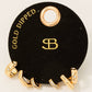 Secret Box Gold Dipped 3 Pair Mixed Cz Hoop Earrings Set