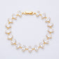 18K Gold Filled 10mm Clear Marquise CZ Tennis Chain 8 Inch Bracelet | WA-04193