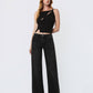 High Rise Black Rhinestone Jeans